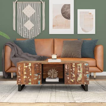 vidaXL Salontafel 100x54x40 cm massief gerecycled hout en, Verzenden
