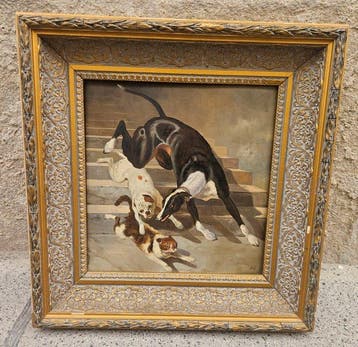 Alfred De Dreux (1810-1860), Naar - Chiens poursuivant un