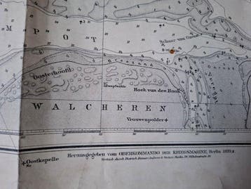 Maritieme objecten - Papier- Zeekaart Duitse marine, Boeken, Nieuw
