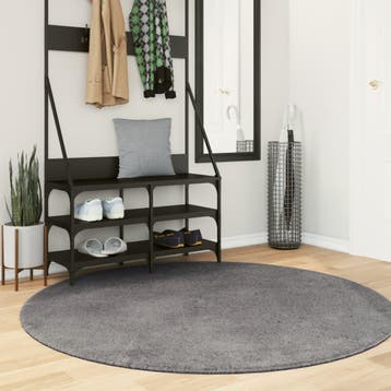 vidaXL Vloerkleed HUARTE laagpolig zacht wasbaar Ø 160 cm, Verzenden, Nieuw