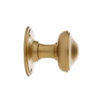 Vaste ronde deurknop 80mm in messing getrommeld - voor bi..., Ophalen of Verzenden, Nieuw, Koper of Messing, Overige typen