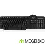 ACT AC5475 USB toetsenbord Smartcard Reader Zwart Azerty, Verzenden, Nieuw