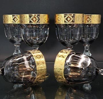Artemisia - Drinkset (6) - Kristal, goud 24 karaat