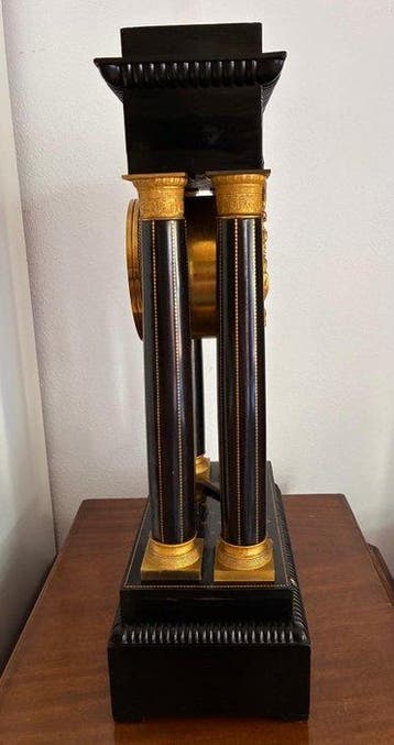 Portico klok - Hout, Messing - 1850-1900, Antiek en Kunst, Antiek | Klokken