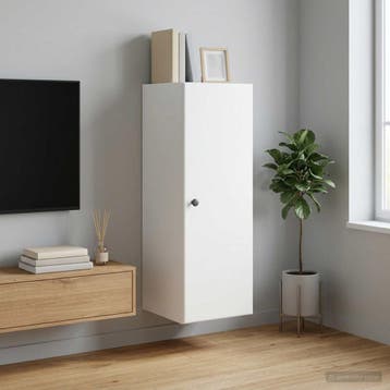 vidaXL Wandkast Wit 33 x 34,5 x 90 cm Bewerkt hout, Verzenden, Nieuw