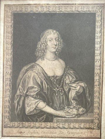 Pierre Lombart (1612-1682), after Van D - Portrait dAnna