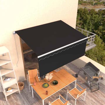 vidaXL Luifel handmatig uittrekbaar met rolgordijn 3,5x2,5 m, Verzenden, Nieuw