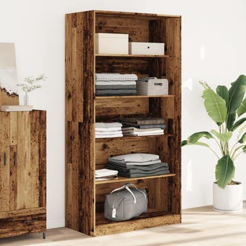 vidaXL Kledingkast 100x50x200 cm bewerkt hout oud hout, Verzenden