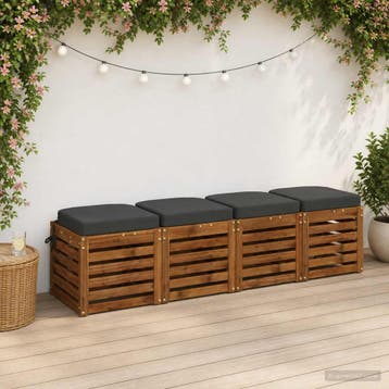 vidaXL 4-delige zitkussens SOEST 4 st 100% Polyester, Huis en Inrichting, Verzenden, Nieuw