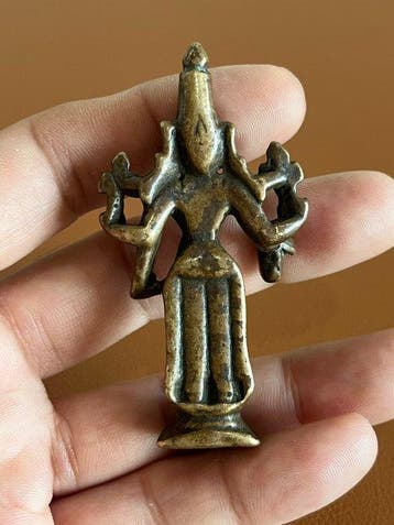 Vishnu-beeld - Koper - India - 18e - 19e eeuw, Antiek en Kunst