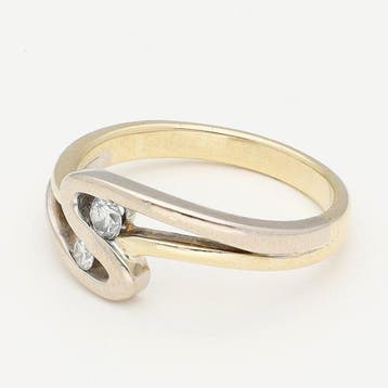 Bague - 14 carats Or jaune Diamant (Naturelle), Nieuw
