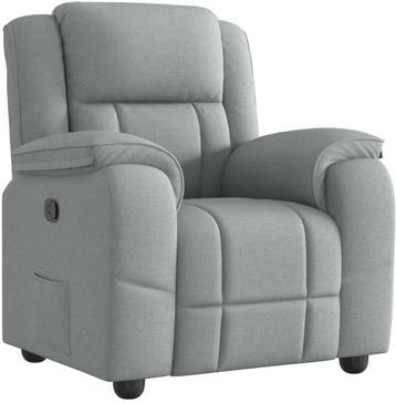 Relaxfauteuil - verstelbaar - zacht stof - lichtgrijs, Verzenden, Nieuw