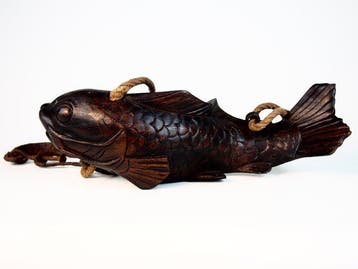 Jizaikagi  (adjustable hook) used in a hearth - Snijwerk, Antiek en Kunst