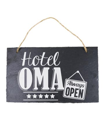 Leisteen Bordje Hotel Oma 25cm, Verzenden, Nieuw