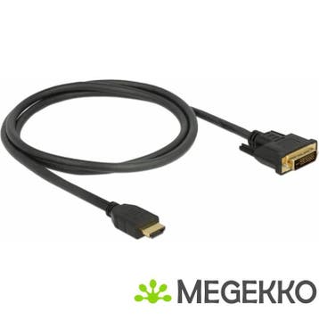 Delock 85652 HDMI naar DVI 24+1 kabel bidirectioneel 1 m, Computers en Software, Verzenden, Nieuw