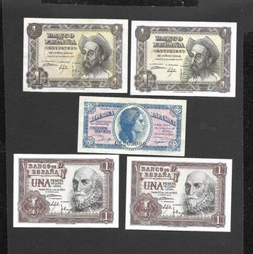 Spanje. - 13 Banknotes - various dates (Zonder minimumprijs)