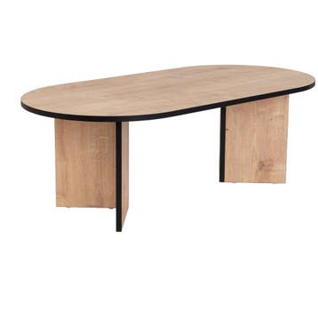 Evila Modern Coffee Table, Sapphire Oak & Black, 119 X 40 X, Verzenden, Nieuw, 50 tot 100 cm, Scandinavisch