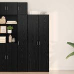 vidaXL Highboard 2 pcs Zwart Eiken 70 x 42,5 x 185 cm, Huis en Inrichting, Verzenden, Nieuw