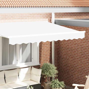 vidaXL vervangende markies volant Wit 3 m Polyester, Verzenden