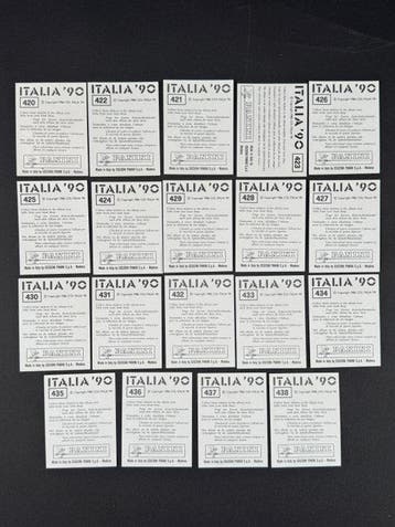 1990 Panini Italia 90 World Cup, Ireland: complete team, Nieuw