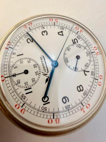 Minerva - MILITARY CHRONOGRAPH POCKET WATCH – SWEDISH THREE, Nieuw