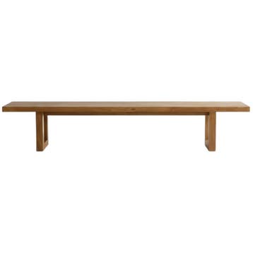 Bazar Bizar Bank Met Blokpoot - Naturel - 220 - Bankjes -, Verzenden, Nieuw, Minder dan 150 cm, 150 cm of meer