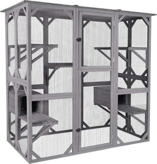 MaxxPet Kattenkooi -kattenvolière - kattenren 166x90x180cm, Animaux & Accessoires, Accessoires pour chats, Enlèvement ou Envoi