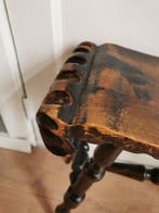 Tabouret - Chêne - Tabouret en selle espagnole, Antiquités & Art