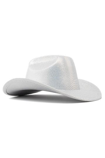 KIMU® Cowboyhoed Glitter Zilver Iridescent Zilveren Holograf, Vêtements | Femmes, Ophalen of Verzenden