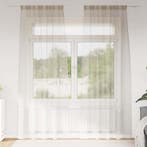 vidaXL Voile Gordijn met gordijnen 2 pcs Zand 260 x 140 cm, Verzenden, Nieuw
