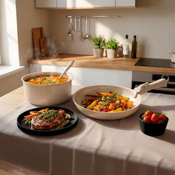 Keukenstartersset voor 6 personen met servies, Nieuw