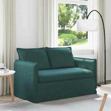 vidaXL bank / zetel Donkergroen 136 x 82 x 85 cm Stof, Verzenden