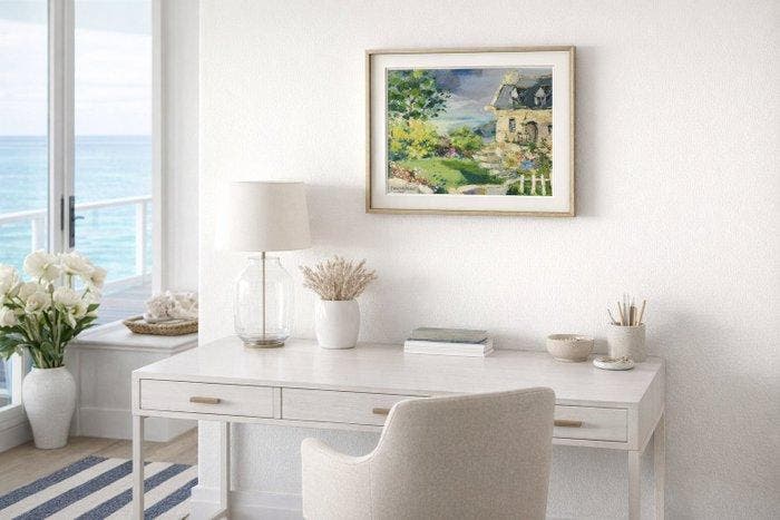 Jean-Paul Fouache (né en 1943) - Le Yaudet, Cote dArmor, Antiek en Kunst, Kunst | Schilderijen | Klassiek