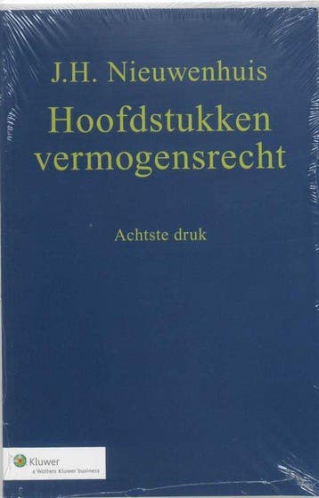 Hoofdstukken vermogensrecht - Nieuwenhuis, Boeken, Studieboeken en Cursussen, Verzenden, Nieuw