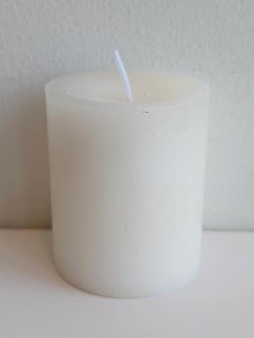 Trendkaars Kaars Zelfdovend Wolwit 70x60 mm per stuk, Nieuw