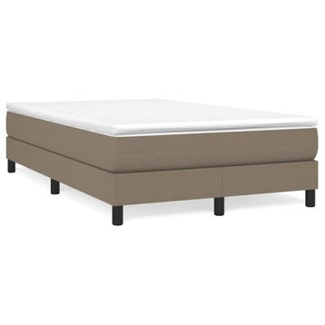vidaXL Boxspring met matras stof taupe 120x190 cm, Verzenden, Nieuw