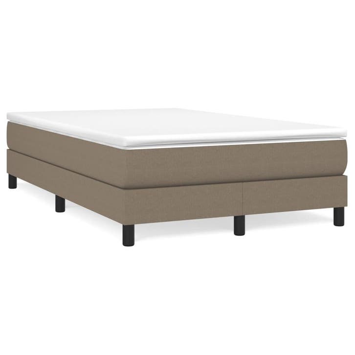 vidaXL Boxspring met matras stof taupe 120x190 cm, Huis en Inrichting, Slaapkamer | Bedden, Nieuw, Verzenden