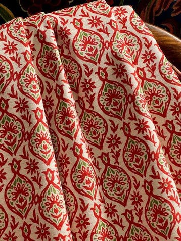 Exclusieve Ottomaanse bedrukt stof. Bekleding en gordijnen.