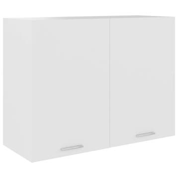 vidaXL Bovenkast Lyon 80x31x60 cm bewerkt hout wit, Huis en Inrichting, Verzenden, Nieuw