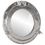 vidaXL Wandspiegel patrijspoort Ø38 cm aluminium en glas, Verzenden, Nieuw
