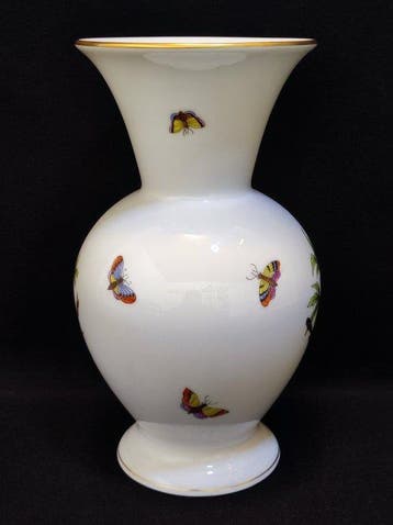 Herend - Vaas - Balustervaas 7023/RO Rothschild met gouden, Antiek en Kunst