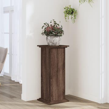 vidaXL Plantenstandaard 33x33x80 cm bewerkt hout bruin, Verzenden, Nieuw