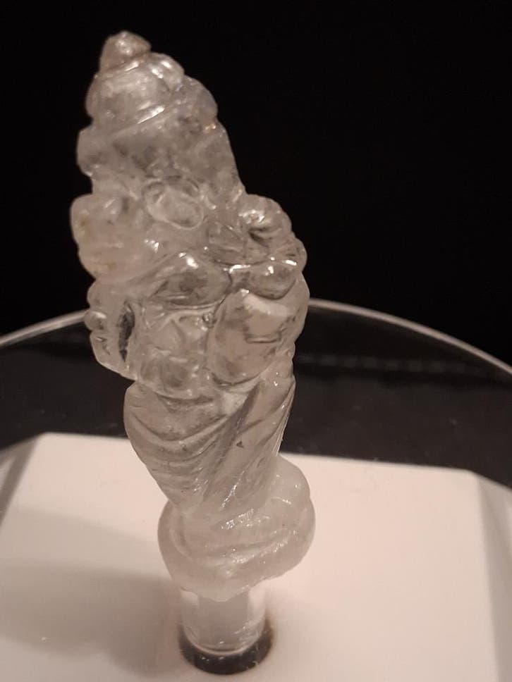 Handcarved Ganesh in Clear Quartz - decoration or meditation, Handtassen en Accessoires, Overige Accessoires, Nieuw, Verzenden