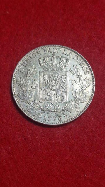Belgique. Léopold II. 5 Francs 1873 (Sans prix de réserve)