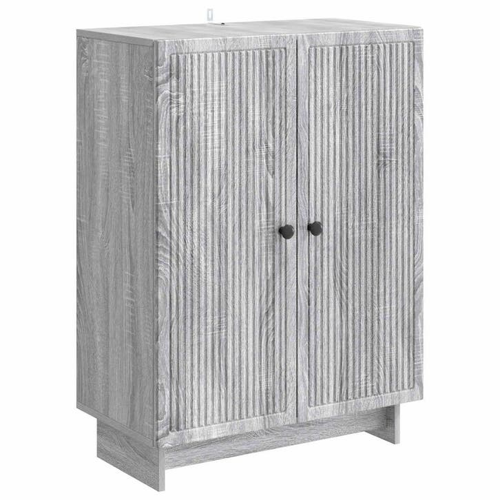 vidaXL Dressoir Grijs sonoma 66 x 34,5 x 90 cm Bewerkt hout, Huis en Inrichting, Kasten | Dressoirs, Nieuw, Verzenden
