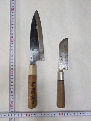 Keukenmes - Staal, Hout - Japan - Traditionele Japanse deba-, Antiek en Kunst, Antiek | Keukengerei