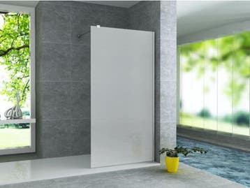 Veiling - Inloopdouchewand melkglas – 80x200 cm – 8 mm v, Nieuw