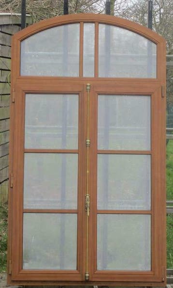 pvc raam, chassis  , venster 120 x 209 gouden eik, Ophalen of Verzenden, Raamkozijn
