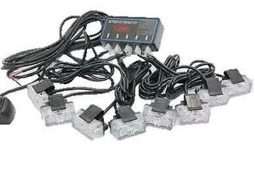 WIT bumper flitsers 8 X 2 LED zwaailicht 12v, Auto-onderdelen, Verzenden, Nieuw