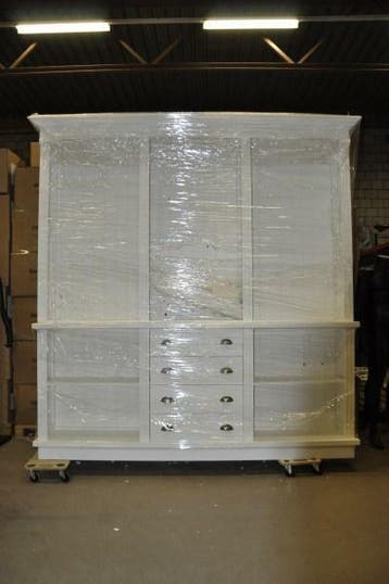 *TIP*  Extra hoge witte winkelkast van 250 cm breed, Ophalen of Verzenden